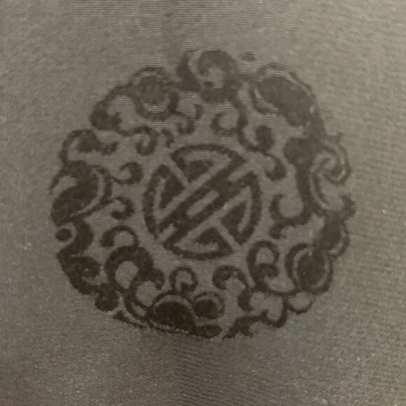 Peony Brand 100% Silk Black Medium Woman’s Asian Oriental Jacket Snap Closure - Picture 10 of 12